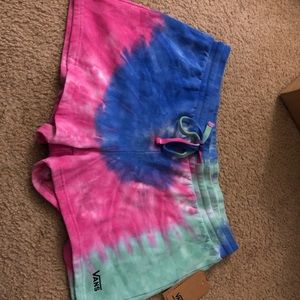 Tie dye Vans shorts